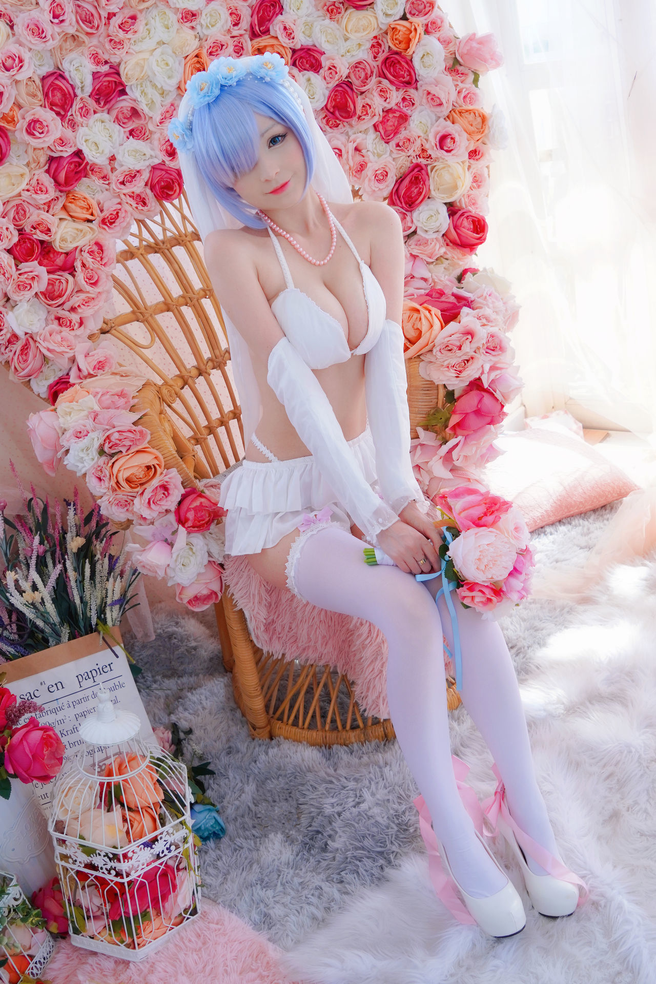 【Exhentai Cosplay】Hidori Rose and Azami - Rem and Ram（64P）