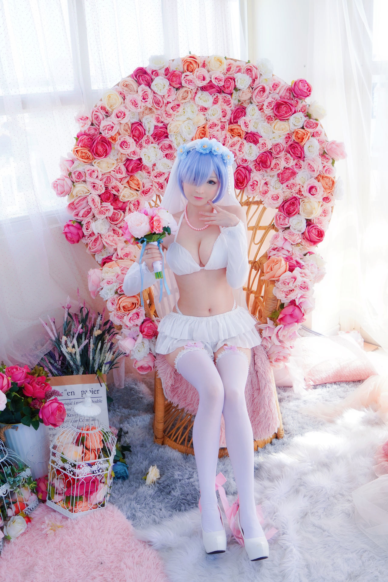 【Exhentai Cosplay】Hidori Rose and Azami - Rem and Ram（64P）