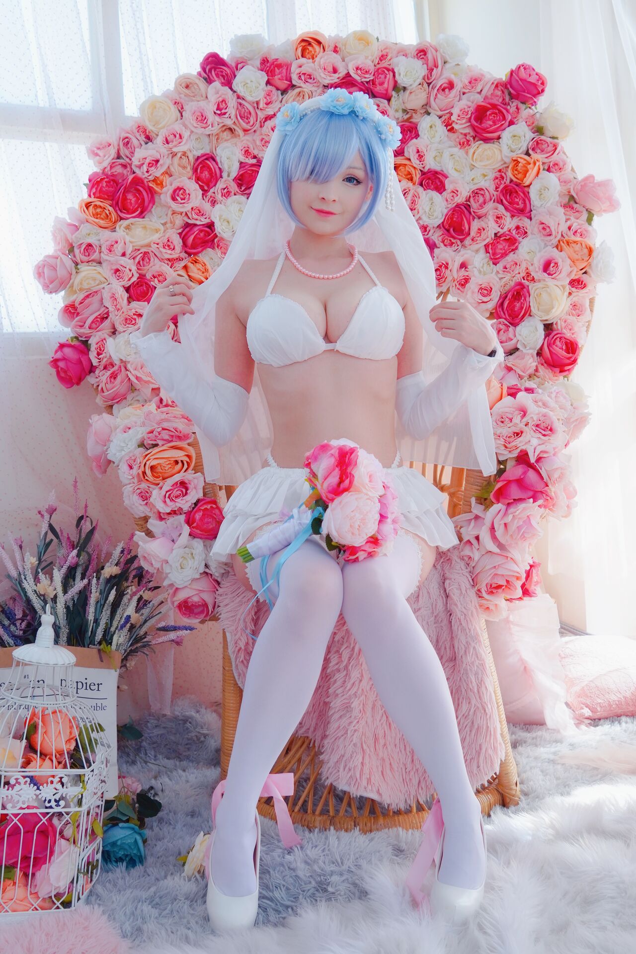 【Exhentai Cosplay】Hidori Rose and Azami - Rem and Ram（64P）